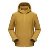 Chaquetas Soft Shell Suaves para Hombre y Mujer para Exteriores de Otoño e Invierno, Chaquetas Soft Shell con Capucha y Cuello Alto Cortavientos e Impermeables, Chaquetas de Montañismo con Forro de Terciopelo