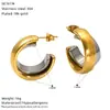 Pendientes Desmontables en Forma de C de Acero Inoxidable Europeo y Americano para Mujer Pendientes Retro de Lujo Ligero Transfronterizos Listos para la Venta