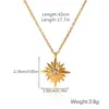 Collar y Pendientes con Colgante de Estrella de Ocho Puntas Incrustada de Diamantes, Best-Seller Europeo y Americano para Mujer, Juego de Joyería de Lujo Ligero de Oro de 18 Quilates, Nicho de Alta Gama