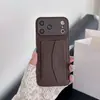 Adequado para capa de celular iPhone 18 Pro Max, capa flip de couro lisa com porta-cartões, capa anti-queda de proteção total para Apple 17, 16 capa de couro, transfronteiriço