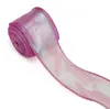 Cinta de hilo de cola de pez iridiscente de nailon de 4 cm, cinta para embalaje floral, cinta de decoración de lazo para regalo, ropa, tocado