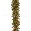 Guirlanda de Frutas Vermelhas de Natal 180cm/ 2,7m Encriptada Vermelha Decoração de Natal Guirlanda de Porta Guirlanda de Porta