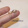925 brincos de prata esterlina personalidade cruz micro inset zircão pequeno brinco de fivela de orelha simples joias europeias e americanas