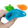 Cocina Hogar Portátil Plegable Embudo de Silicona Embudo de Cuello Largo Retráctil Hogar Líquido Dividido Embudo Pequeño