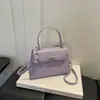 Bolsa Pequena Feminina Outono Versátil 2026 Nova Tendência Moda Bolsa Transversal Padrão Crocodilo Bolsa Quadrada Pequena de Mão Bolsa com Fivela de Travamento