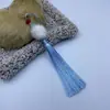 Recordando a Xiangfei Bola de Pelo de 12 cm Borla con Cuentas Colgante de Traje Antiguo Accesorios Hanfu Cheongsam Manualidades Accesorios de Vestimenta