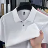 Camisa Polo de Algodón Piqué Fina y Transpirable para Hombre en Verano para Papás de Mediana Edad, Camiseta de Manga Corta de Color Sólido con Cuello Campana para Negocios Casual