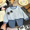 Conjunto de roupa íntima infantil novo pijamas para meninos calças de pijama roupas de outono para bebês meninas calças compridas cor doce roupa de casa vestuário infantil atacado