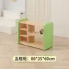 Armário Combinado de Armazenamento com Embalagem Macia de Madeira Maciça para Crianças do Jardim de Infância, Armário de Auxílio Didático Montessori, Armário com Quadro de Desenho Canto de Área Anticolisão para Bebês