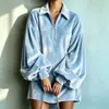 Vestido de Terciopelo con Solapa de Moda para Mujer Otoño/Invierno 2026 para Amazon Transfronterizo, Vestido Holgado de Estilo para Viajar a la Oficina para Mujer