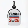 Bolsa de Almacenamiento para Auriculares con Cable, Bolsa de Transporte Portátil, Tarjetero, Billetera para Monedas, Copa Mundial de Fútbol Transfronteriza 2026, Bandera Nacional