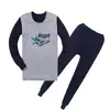 Conjunto de roupa íntima infantil Meninos Crianças médias e grandes roupas de outono terno de calça comprida adolescentes suéter de algodão suéter suéter terno de calça