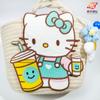 Nuevo en stock Bordado de Computadora de Dibujos Animados Kt Cat Calcomanías de Tela Bolsa Cesta de Verduras Accesorios para Prendas Accesorios Parche DIY