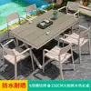Mesa y Silla de Exterior Mojia Patio Jardín Terraza Exterior Balcón Nórdica Creativa Ocio Multijugador Mesa y Silla Telescópica Combinación