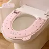 Almofada de assento de vaso sanitário de EVA para uso doméstico universal vaso sanitário banheiro não suja as mãos à prova d'água resistente à sujeira desenho animado espessado anel de vaso sanitário em forma de U