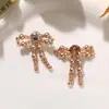 Estilo Coreano Ins Frescos y Llamativos Plata Perla Pedrería Moño DIY Aretes de Moda Accesorios de Flor de Zapato para Mujer Hebilla de Zapato