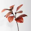 Planta Verde Artificial Hojas de Magnolia, Hojas de Magnolia Artificiales, Hojas Artificiales para Decoración de Bodas, Ramas de Magnolia de Hoja Grande para Decoración Suave, Transfronterizo