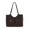 Bolso tote de gamuza para mujer, nuevo bolso de hombro vintage de otoño 2026, gran capacidad, bolso de mano Maillard para la ciudad