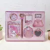 Comercio Exterior Transfronterizo Serie Labubu Cuaderno de Cuero 64K Set Divertido de Papelería Cuaderno Planificador Combo de Arte con Cuentas Venta al por Mayor