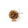 1-18cm pinha decorações de Natal pendente enfeites criativos tiro adereços flor seca pinha óleo de pinho atacado