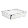 Caja de Condimentos Comercial Multicompartimento, Recipiente de Acero Inoxidable Espesado para Condimentos de Cocina, Caja de Ingredientes en Polvo para Venta Ambulante