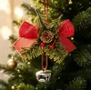Adornos de Campana de Navidad, Lazos de Terciopelo, Piñas de Árbol de Navidad, Bolas de Navidad, Suministros para Decoración de Escenas, Pequeños Adornos Colgantes