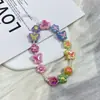 Corrente para Celular com Pingente de Borboleta Flor Colorida Dopamina Feita à Mão com Miçangas Lanyard Ccd Chain Pendant de Yiwu