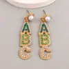Europa e Estados Unidos moda simples personalidade letra ABC liga de zinco incrustada com diamantes brincos cruzados novo versátil criativo brincos