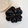 Brilhante Strass Cetim Cheio de Estrelas Elástico de Cabelo Intestino Grosso Doce Versátil Coque Elástico de Cabelo Flor de Cabelo High-End de Nicho Versátil Diário