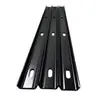 Reforço de Canaleta em U Personalizado Transfronteiriço para Fixação de Mesa de Jantar de Madeira Maciça Ferragens para Móveis, Borda de Canaleta em U Preta Eletroforética