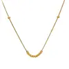 Collar de Bolas Personalizado Estilo Lujo Sencillo Nuevo Producto Transfronterizo para Mujer Acero de Titanio Dorado Versátil Nicho Estilo Europeo y Americano
