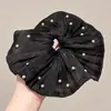 Scrunchie de malha grande estilo coreano para mulheres, acessório de cabelo estilo preguiçoso vintage, elástico para coque, enfeite de cabelo