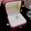 Colar de cubo mágico com pingente de cristal feminino estilo Mori, corrente de nicho para combinar com todos os acessórios da Coreia do Sul