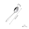 Conjunto de Utensílios de Cozinha Não Magnéticos de Aço Inoxidável com Cabo Liso, Incluindo Espátula, Concha para Sopa, Espátula para Fritar e Escumadeira