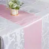 Camino de Mesa Satinado Transfronterizo en Rojo, Color Sólido con Puntada en el Borde, Lujo Ligero Estilo Vintage Rojo para Bodas con un Toque de Alta Gama, Mayoreo