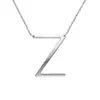 Europa y Estados Unidos suministro transfronterizo caliente de 26 collar de letra grande inglesa moda collar con colgante para pareja una generación de cabello
