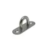 Hebilla ovalada de acero inoxidable 304 de 5 mm para puerta, placa con ojal para fijación de cordón, hebilla de fijación marina, accesorios para toldo de yate
