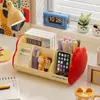 Linda Caja de Almacenamiento de Escritorio con Forma de Nube y Compartimentos, Portalápices para Papelería, Organizador Multifuncional para Dormitorios de Estudiantes, Alto Valor Estético, Estilo Ins