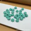 Pingente Charme Flor de Lótus Turquesa Magnetita com Acessórios DIY Joia Colar Venda por Atacado