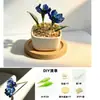 Vaso de flor esmaltado Zibo, ornamento de flor de vidro para suculentas, planta verde, buquê de flores artificiais de presente para dezembro, decoração de mesa
