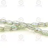 Cuentas Largas de Arroz Transparentes Facetadas Brillantes K9 de 6 mm de Gama Alta, Cuentas de Oliva, Cuentas de Vidrio de Cristal de Tambor de Cintura, Accesorios para Joyería con Cuentas