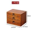 Madeira maciça escritório Desktop Storage Acabamento Armário Caixa de madeira Zakka Multi-Layer Gaveta Dormitório Cosméticos Caixa de armazenamento