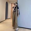 Estilo Old Money colete retro curto decote V calça pantalona shorts A terno de linho feminino 25 verão Q0420T
