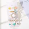 Corea del Sur Dongdaemun Lindo Pluma Traje de 6 Horquillas Sentido Avanzado Clip Oso Flequillo Clip de Borde Nueva Horquilla