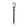 Equipamento de pesca com isca fivela de arame de aço corda de mola dispositivo de controle de peixe corda anti-perda ferramenta de pesca mosquetão de corda anti-perda corda anti-desprendimento