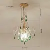 Araña de Flor Murano para Sala de Estar 6 Lámpara de Cristal Francesa de Lujo Nuevo Lámpara para Vestíbulo Lámpara Acogedora para Dormitorio Sin Hierro