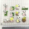 Dibujo Animado Lindo Panda Bambú Animal Pegamento de Crema Accesorios DIY de Resina Funda para Teléfono Móvil Cuerda para la Cabeza Material para Joyería de Taza de Agua