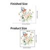 Shangyi SP-S0283 Pegatinas decorativas de pared para inodoro con diseño de pájaro y flor de dibujos animados, autoadhesivas, para baño, colección directa transfronteriza.