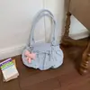 Bolso Grande de Lunares con Lazo para Mujer 2026 Nueva Moda Bolso Nube Plegado Verano Simple Gran Capacidad Bolso de Hombro