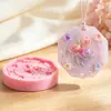 Pingente octogonal perfumado de flor de tulipa e lírio estilo chinês tradicional, decoração de carro, sabonete de gesso e lembrança - molde de silicone
